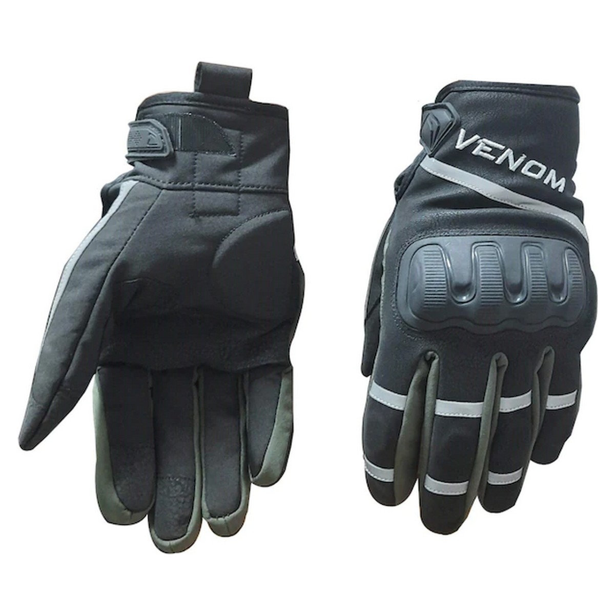 110000182706605.jpg Venom Venom 9010 Softshell Korumalı Motosiklet Eldiveni Siyah - Görsel 1