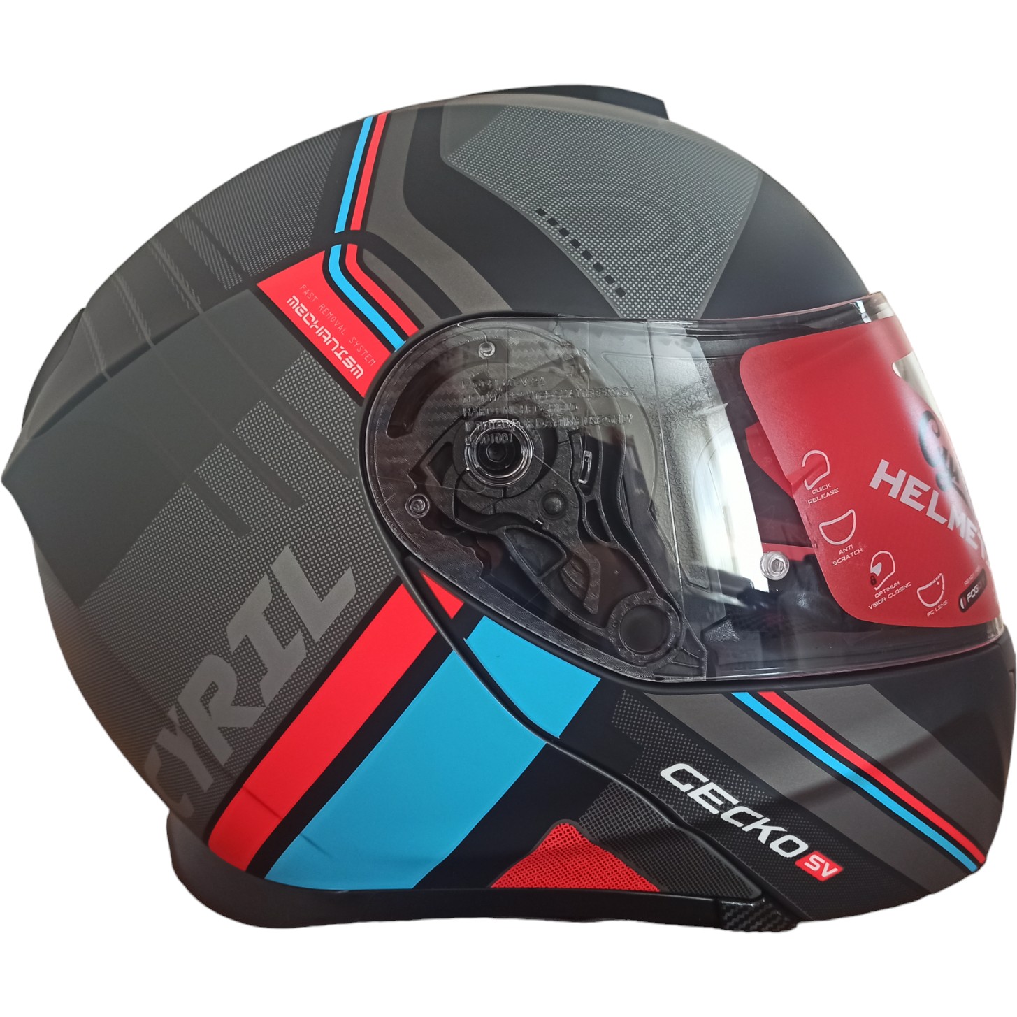 Cyrıl Gecko Çene Açılır Kask Medıum Gri Mavi