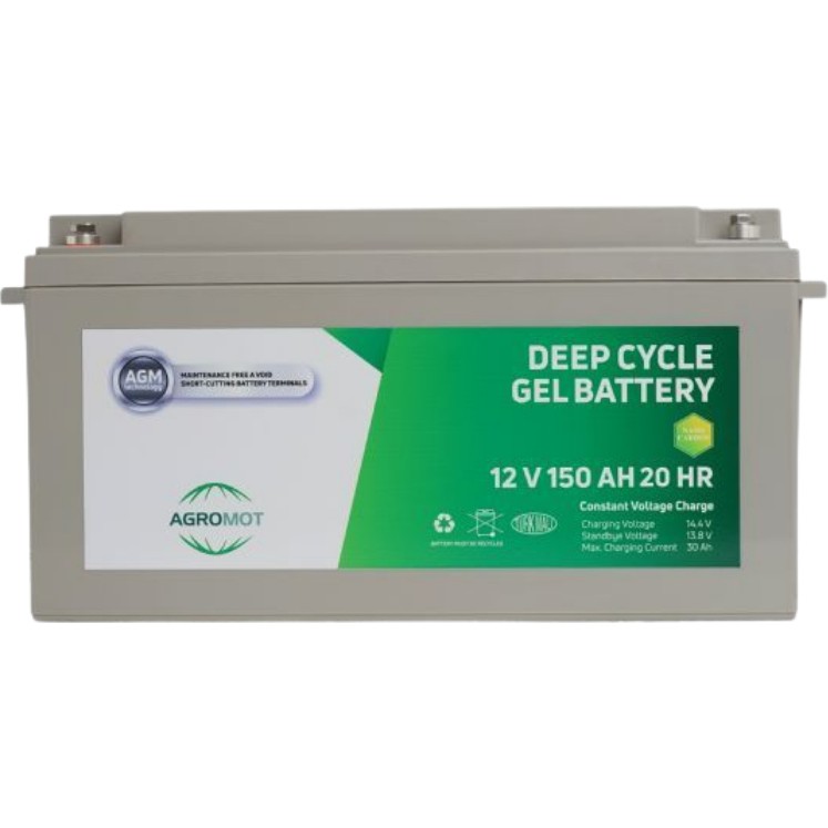 Agromot 12V 150Ah Deep Cycle Nano Karbon 20Hr Jel Akü